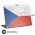 Czech Republic Flag Distressed Universal Laptop 18in (14.6 x 10.6in) Skin